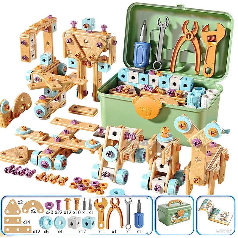 Children's Educational DIY Toy Tool Kit-Build More. Learn More. Play Creatively