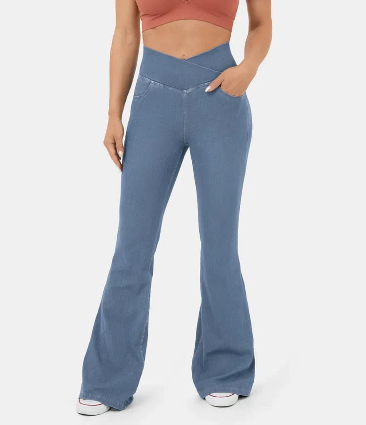 High waist flare jeans