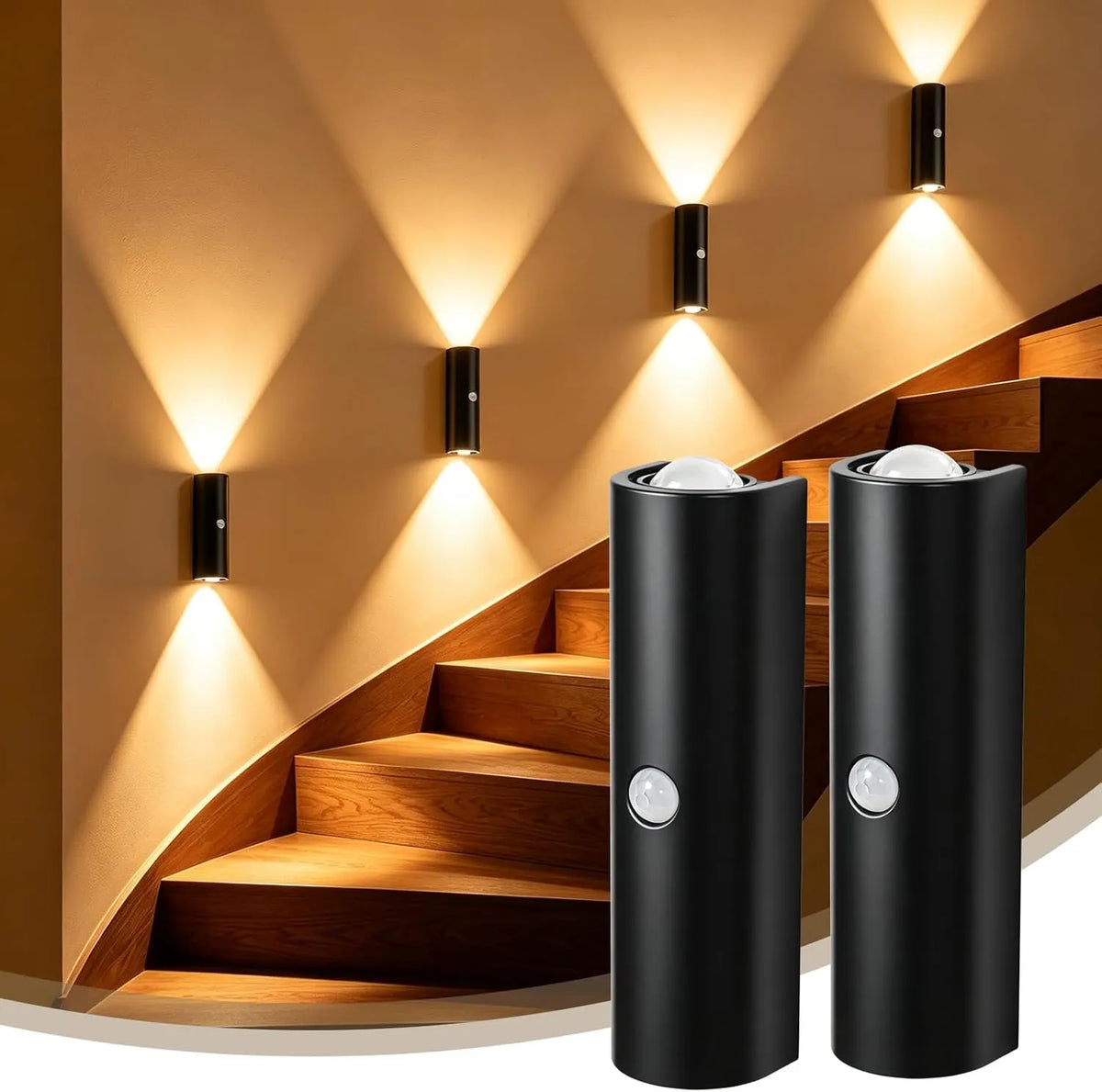 2 Pack Motion Sensor Wall Light, Rechargeable Wall Sconces