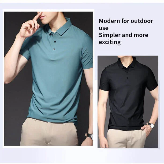 🎁2024Hot Sale🎁Men's Cool Quick Dry Polo Shirt - Buy two and get free shipping!