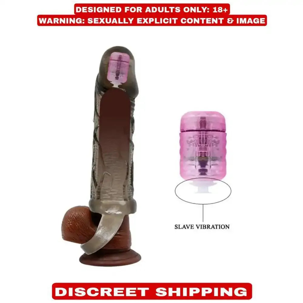 Reusable Silicone Vibrating Sleeve for Men – Textured Personal Wellness Accessory