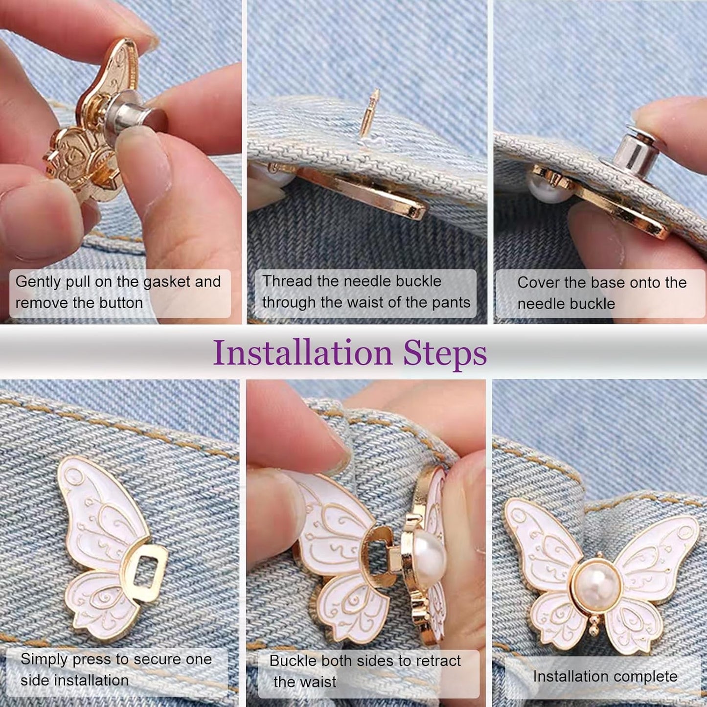 Multiple detachable butterfly clips🦋