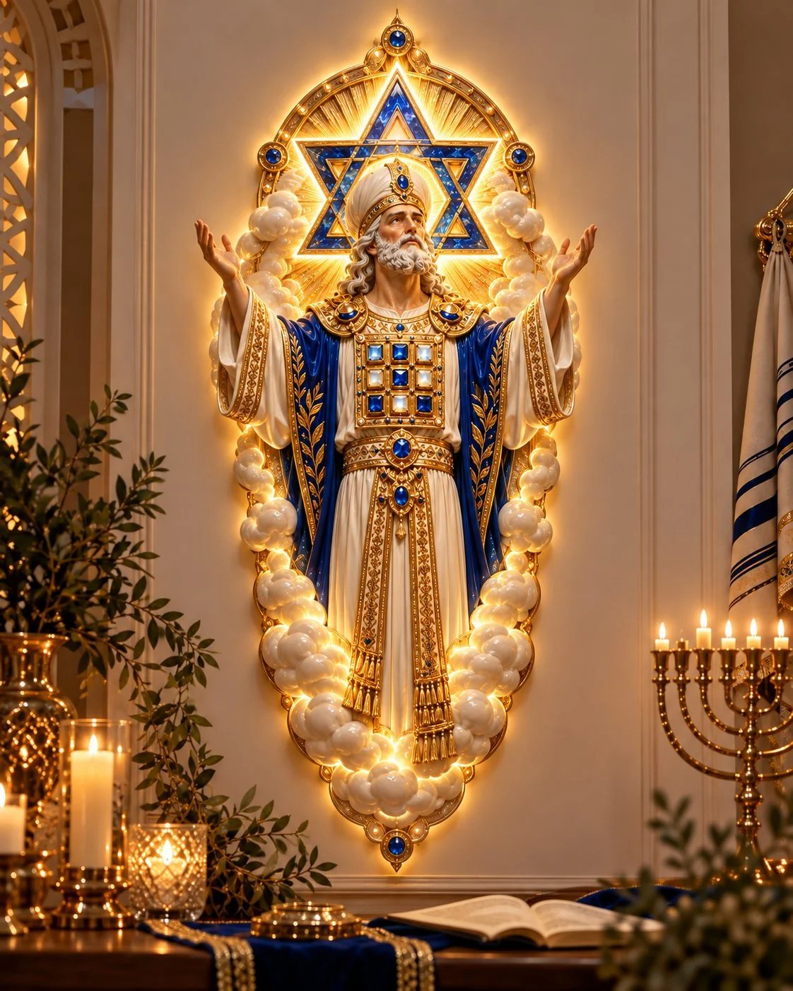 ✡️ Jewish Heritage Illuminated Wall Art | 3 Biblical-Inspired Designs