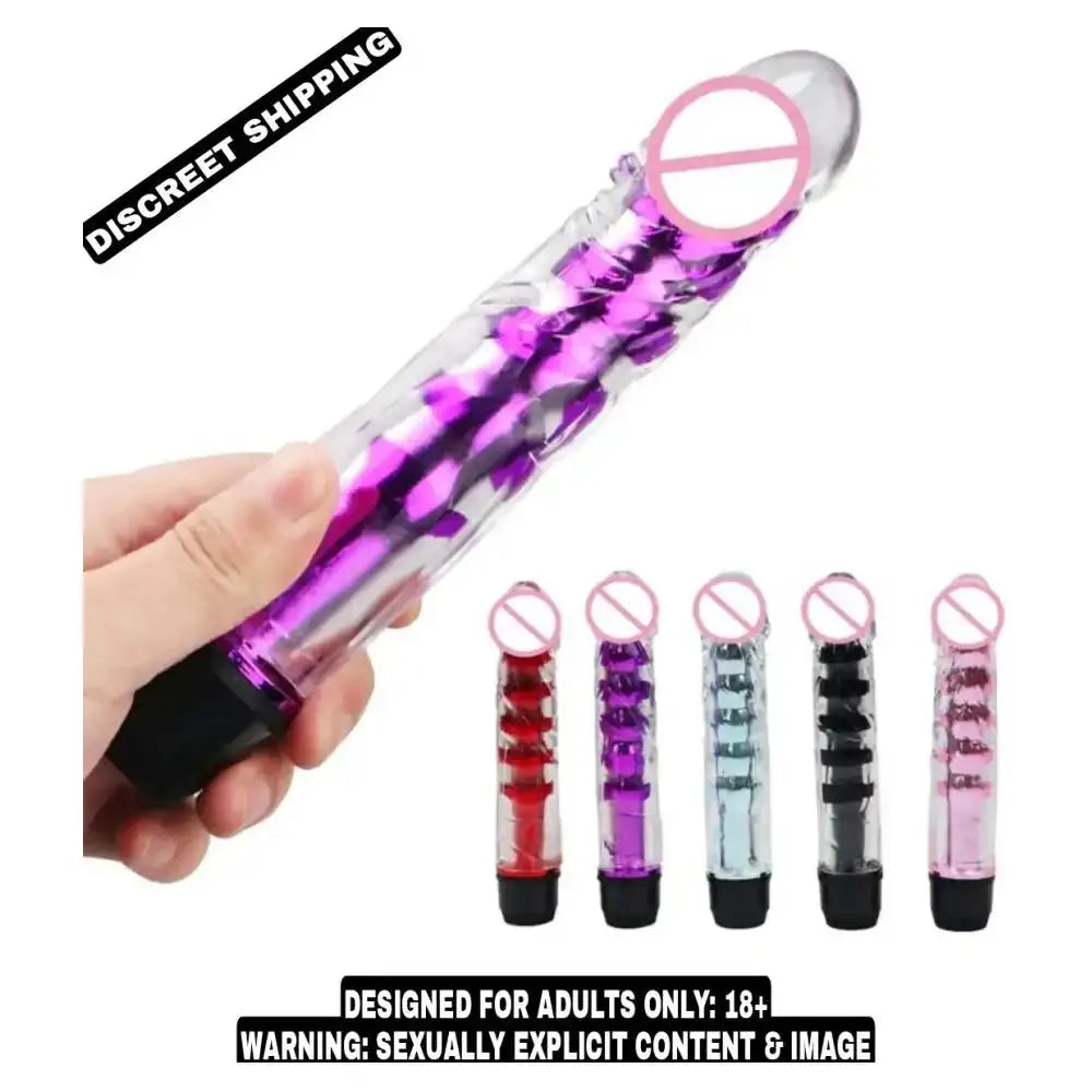 Jelly Soft Multi-Speed Vibrating Massager for Women – Transparent Personal Wellness Device