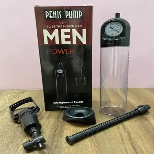 Men's Manual Vacuum Pump System – Adjustable Personal Wellness Pump with Measurement Cylinder