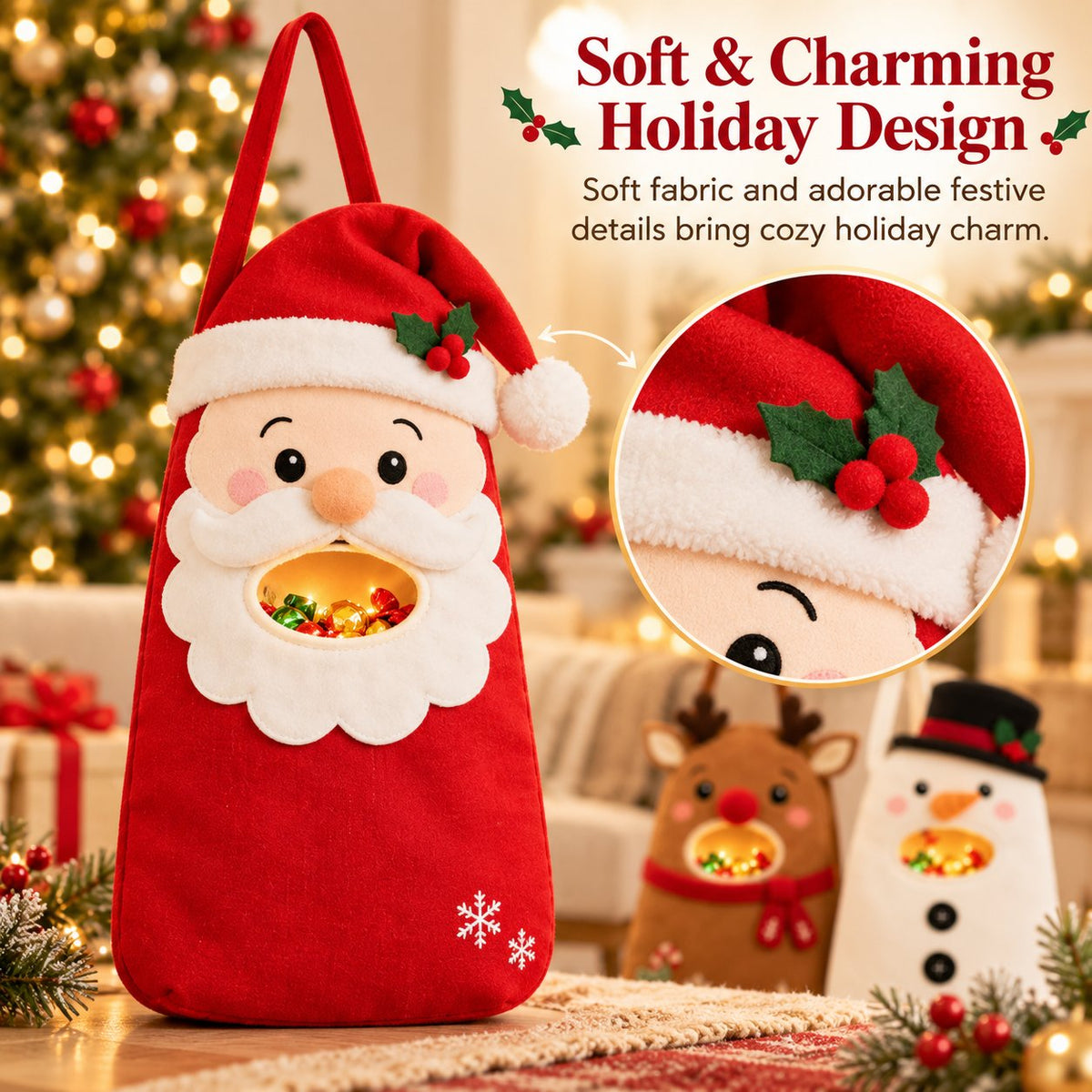 🍬 Christmas Candy Buddy Bag Collection – Festive Candy Holder & Christmas Gift Bag