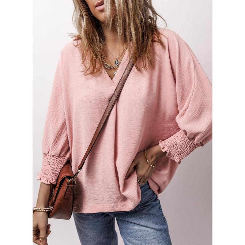Womens Tunic Tops V Neck Casual Loose 3/4 Sleeve Shirts Dressy Blouses Tops Overiszed T Shirts