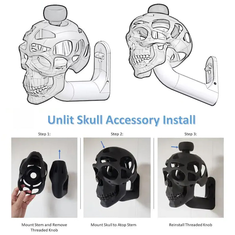 3D Skull Helmet Display Package Bracket - Buy two and get free shipping!