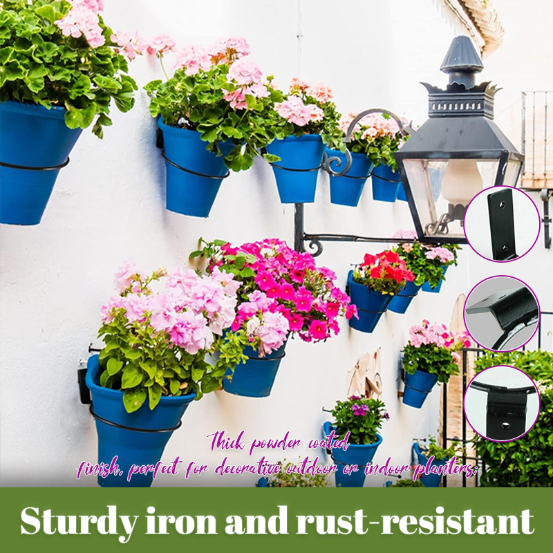 Round Foldable Wall-Mounted Flower Pot Holder - Free expansion screws