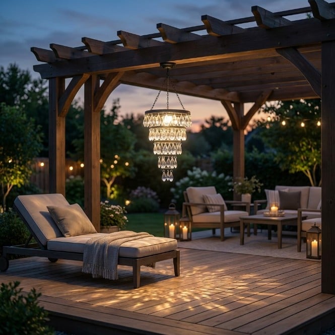 🔥Solar Hanging Crystal Chandelier