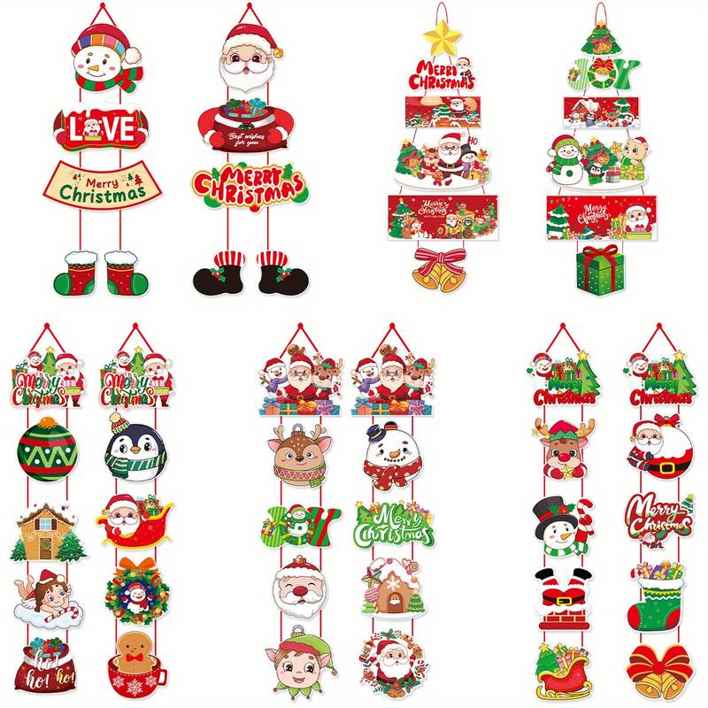 🔥Santa Claus and Snowman Themed Holiday Party Decorations🎅 Christmas Door Curtain Decorations