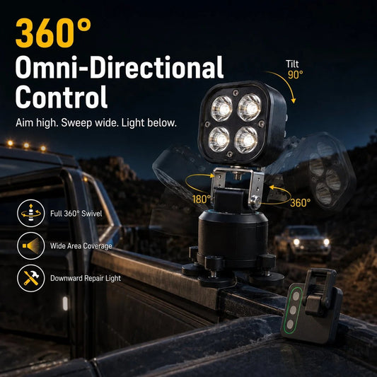 🔥HOT SALE🔥🏕️ Omni-Directional 360-degree rotation LED Pod Light