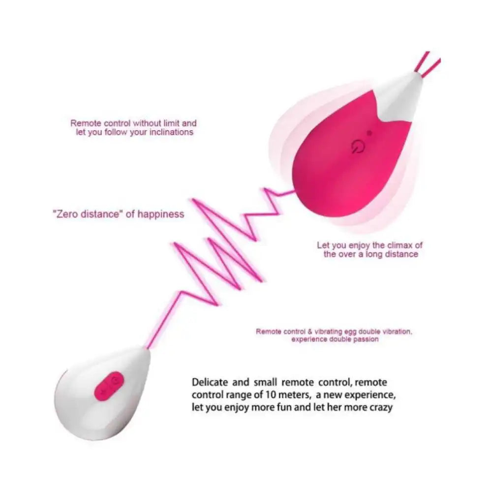 Jumping Wireless Egg Vibrator Massager for Women – 8 Mode Remote Controlled Wellness Device