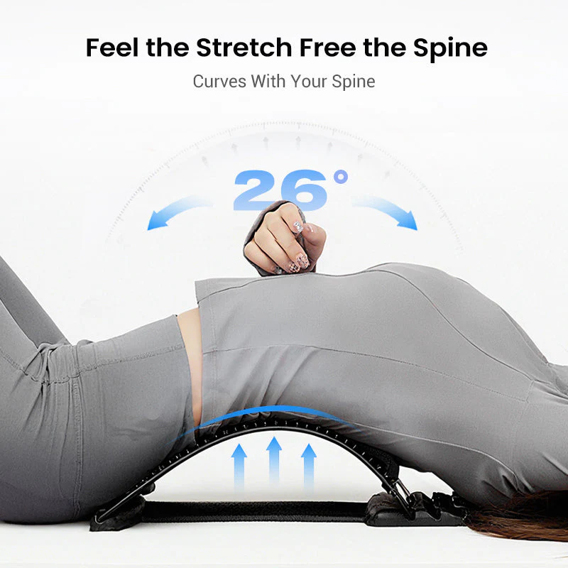 ⚡ Lumbar Stretcher – Ergonomic Spine Support, Adjustable Stretching Levels, Lightweight & Portable 🪑
