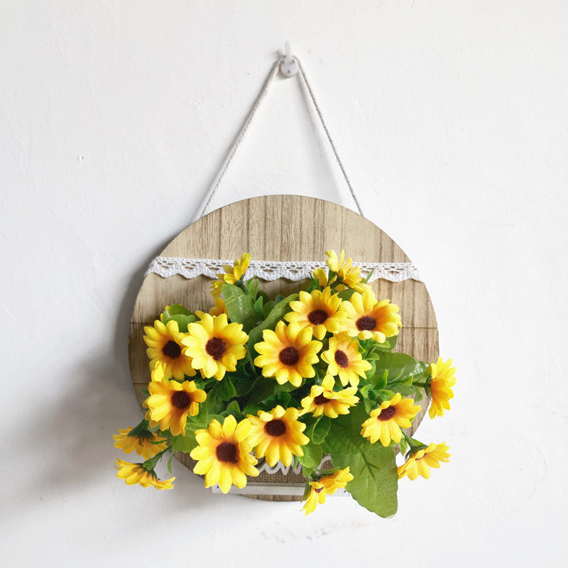 Wall Decorative Wooden Box Flower Basket - With Decorative Bouquet 🔥 (Promotion 50% Discount)