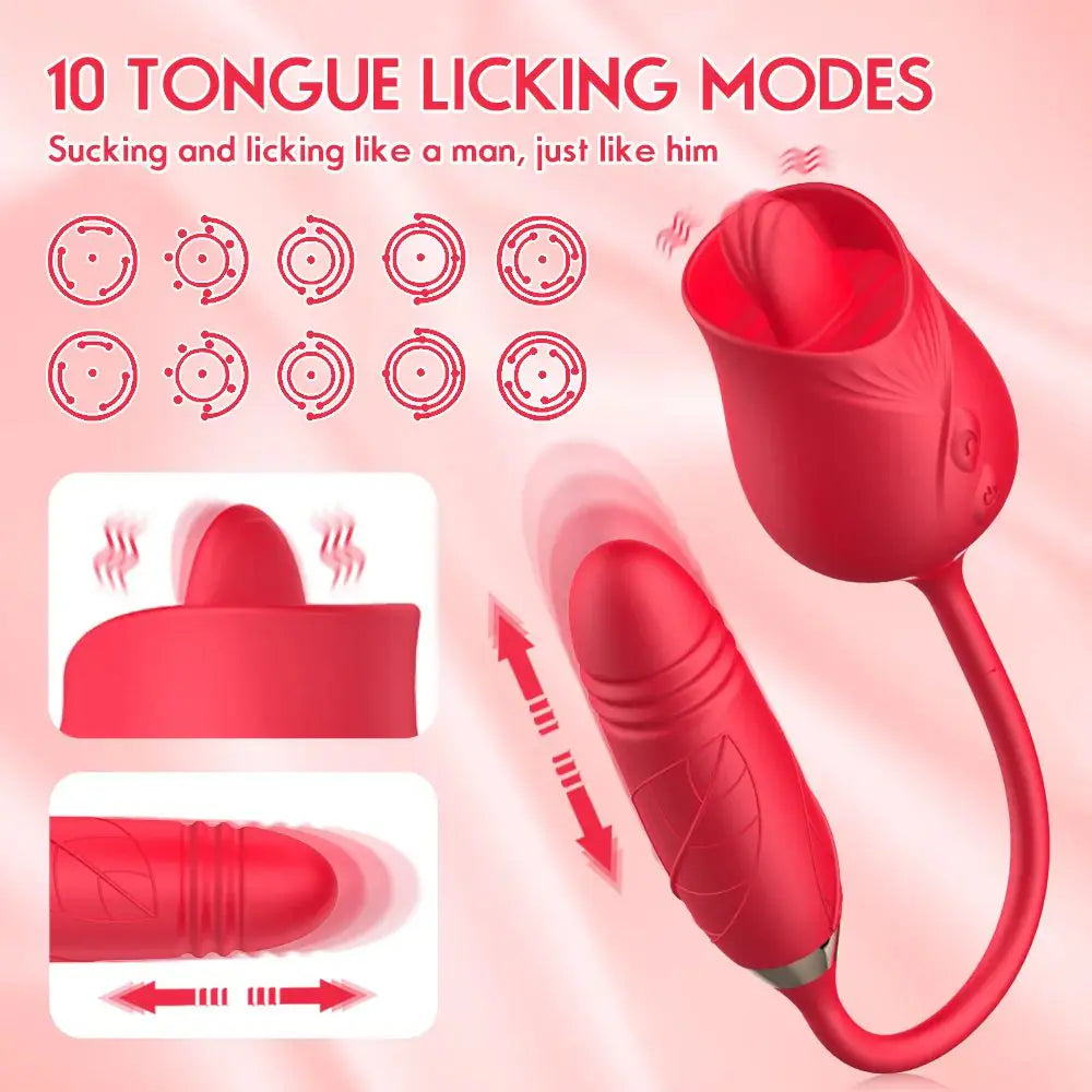 Rose-Inspired Premium Wellness Device with 10 Comfort Modes