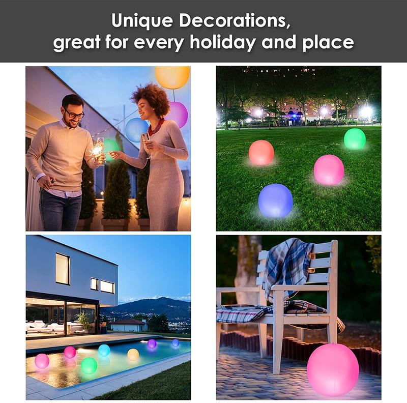 Pool Decoration🎉LED Light 16 Colors Luminous Beach Ball mysite