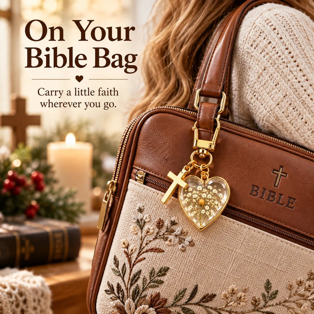 🔥 Last Day 50% OFF –✝️ Mustard Seed Faith Keychain — Keep Believing