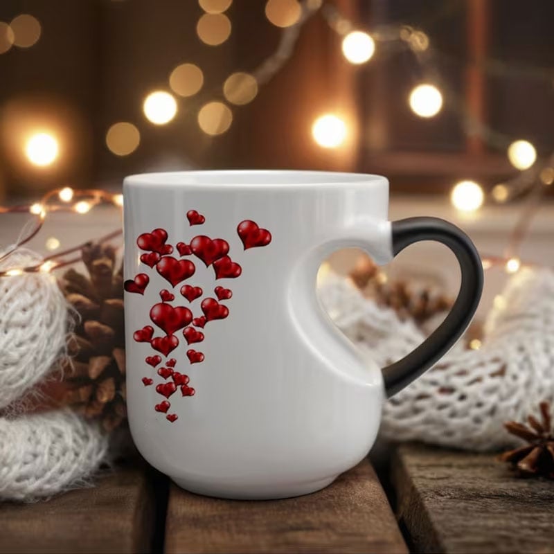 🔥Buy More Save More💖Heart-shaped Color-changing Ceramic Mug🎁