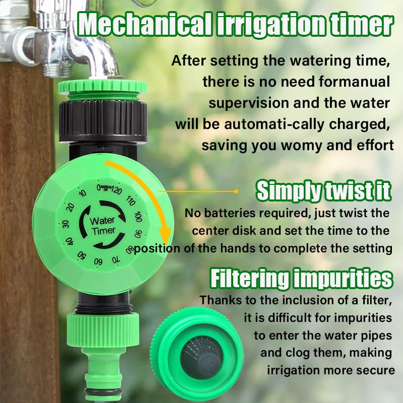 🔥2024 SALE - Mechanical Watering Hose Timer (Up to 120Min)