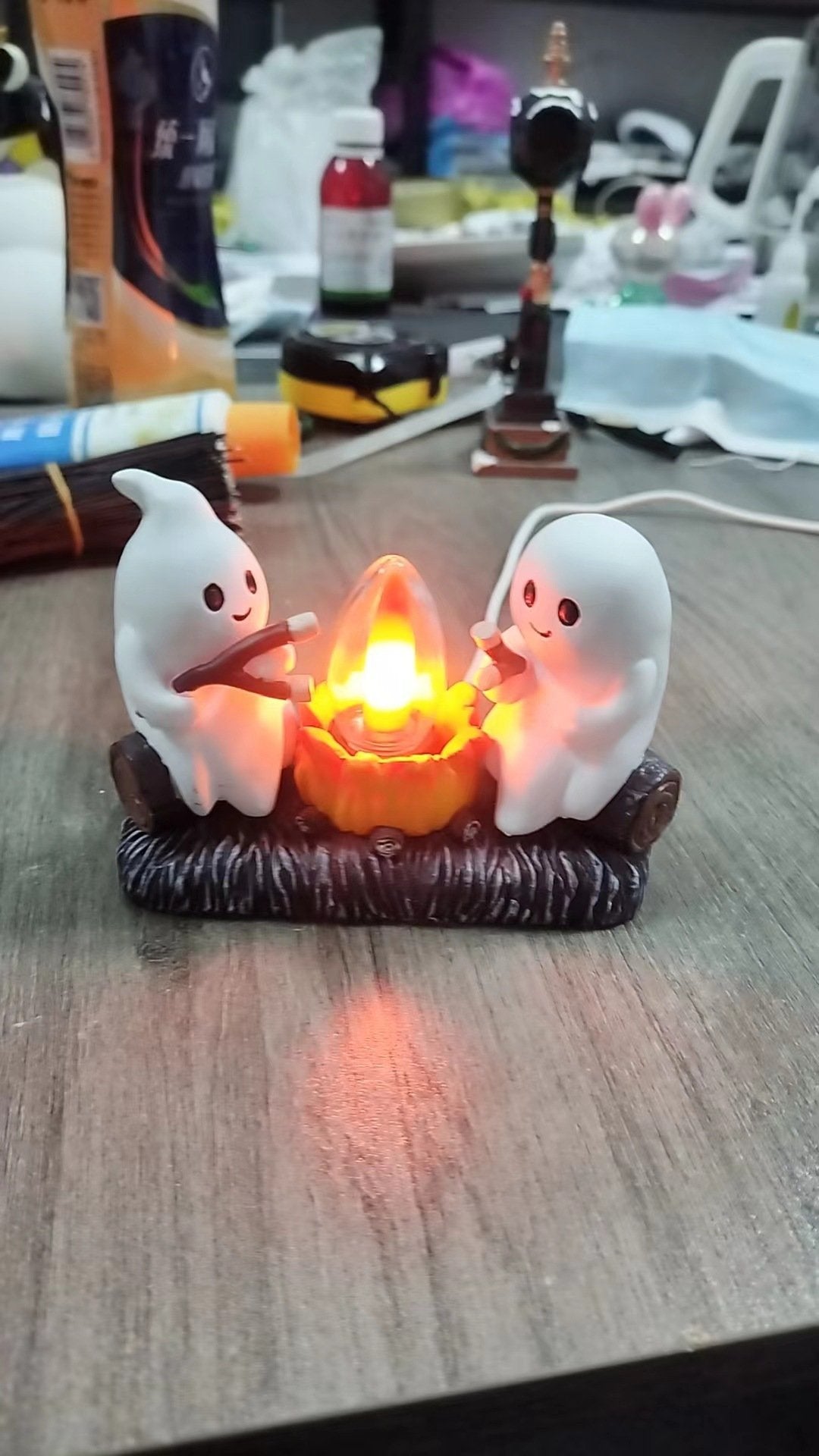 2024 USB Ghost Campfire Flickering Nightlight✨🔥👻BUY 2 Free Shipping