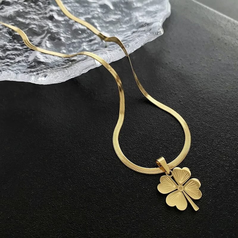 Gold Plated Lucky Clover Necklace mysite