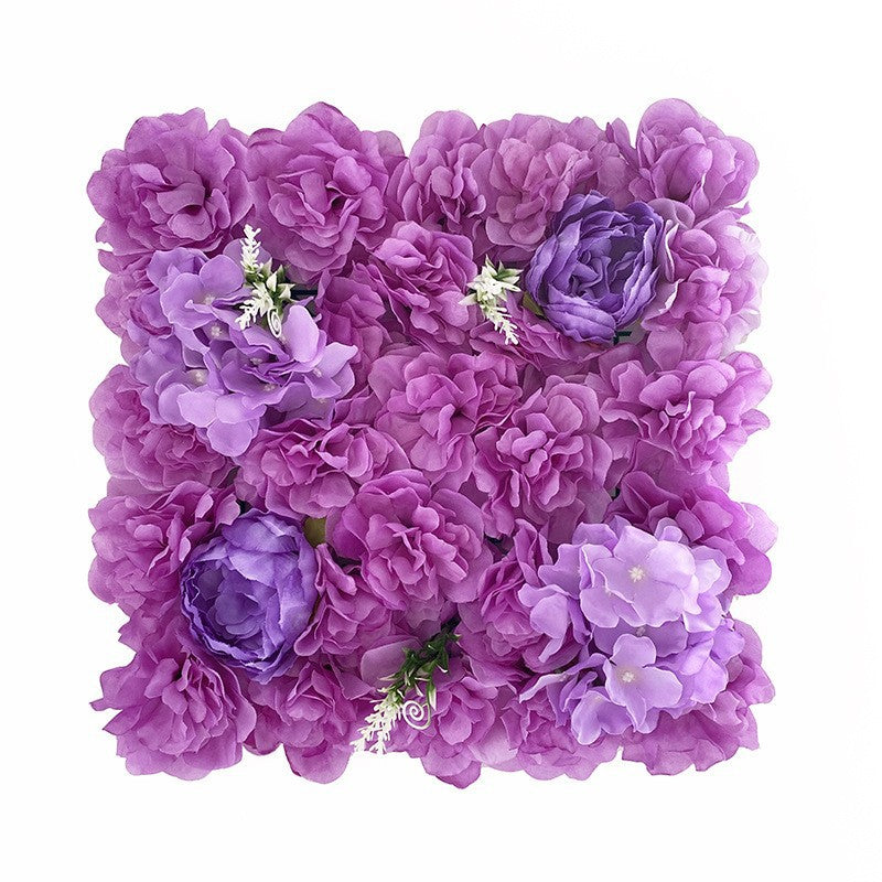 Hand-rolled fabric flower wall - perfect decoration for outdoor events