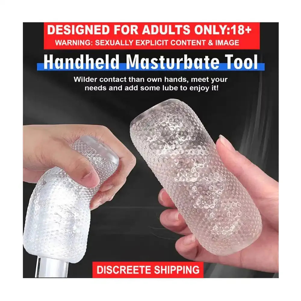 Transparent Textured Pocket Cup Massager for Men – Compact Personal Wellness Accessory