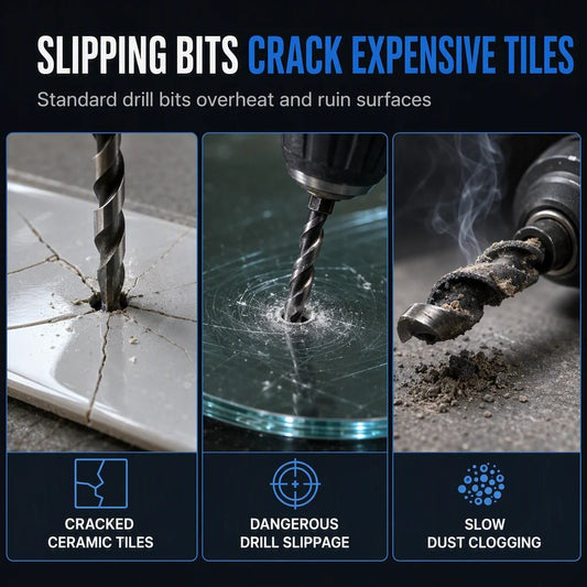 🔩✨ Carbide Eccentric Drill Bit – Sharp Hex-Shank Multi-Surface Drilling with Cleaner, Crack-Reduced Results