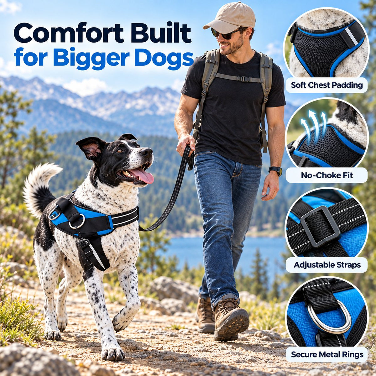 🐾 No-Pull Reflective Dog Harness | Comfortable Control for Every Walk