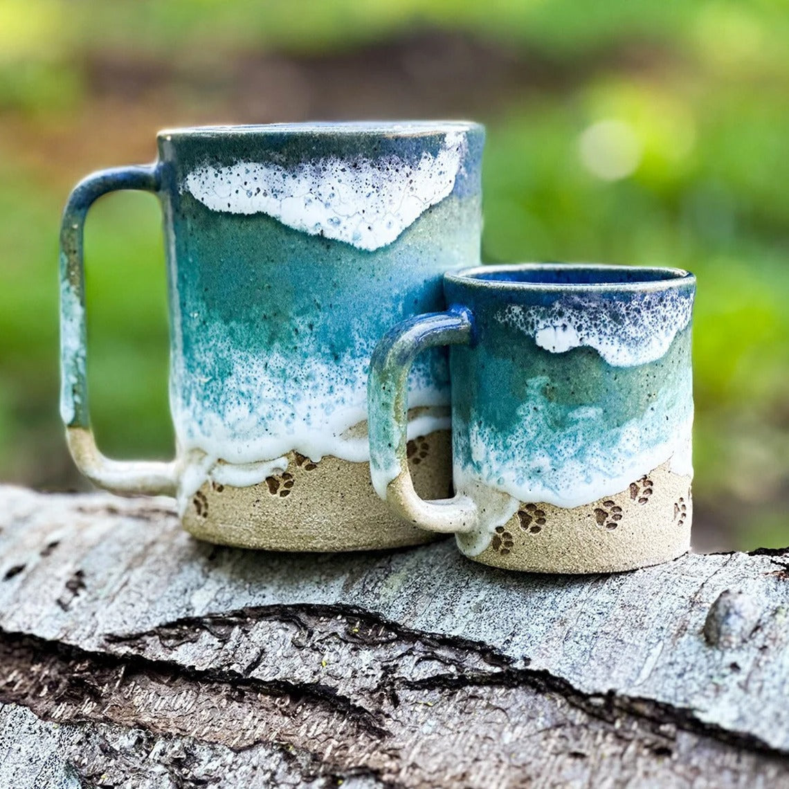 🌊🌊🌊Paw Print Ocean Shoreline Mug