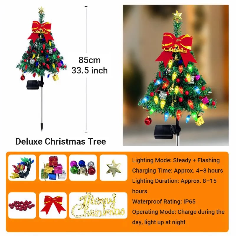 🌲❄️🎅Solar Christmas tree lights holiday decorations, outdoor courtyards, gardens, lawns, small path lights, atmosphere lights