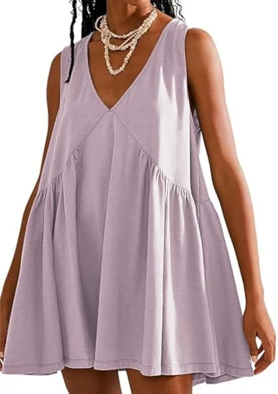 Women's Summer Sleeveless V-Neck Mini Dress , Get product image 19