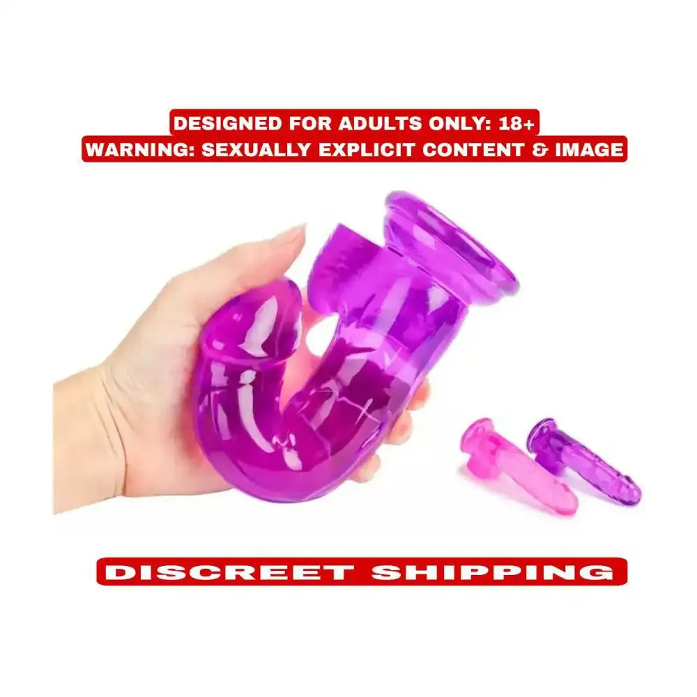 Jelly Suction Base Wellness Massager for Women – Soft TPE Personal Care Device (Random Color)
