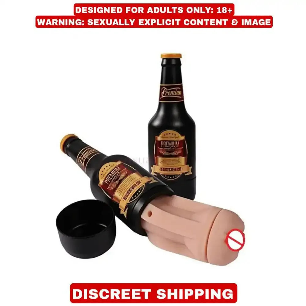 Beer Bottle Shape Pocket Massager for Men – Textured Personal Wellness Sleeve