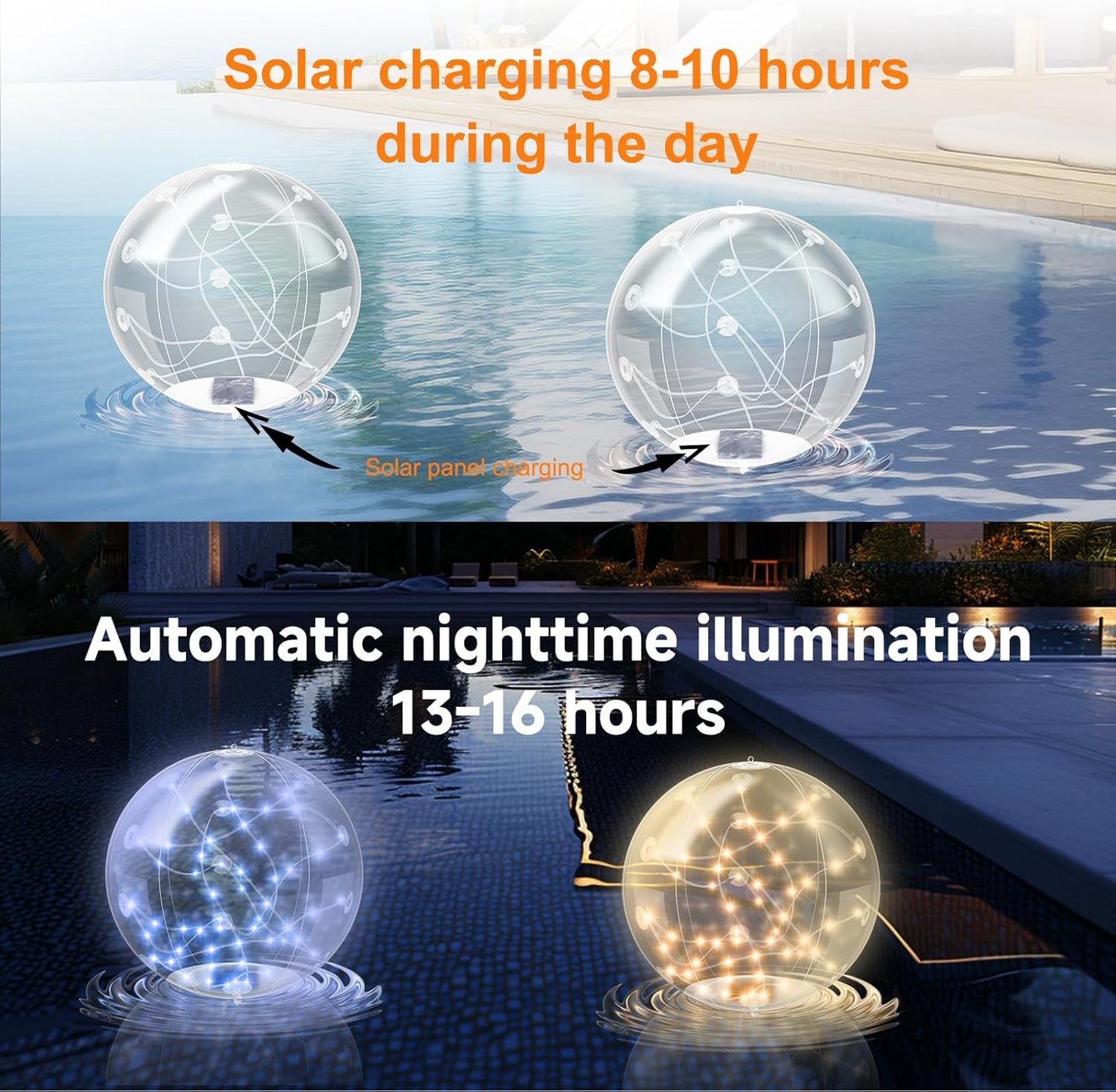 Solar Floating Pool Light — Waterproof and Color-Changing