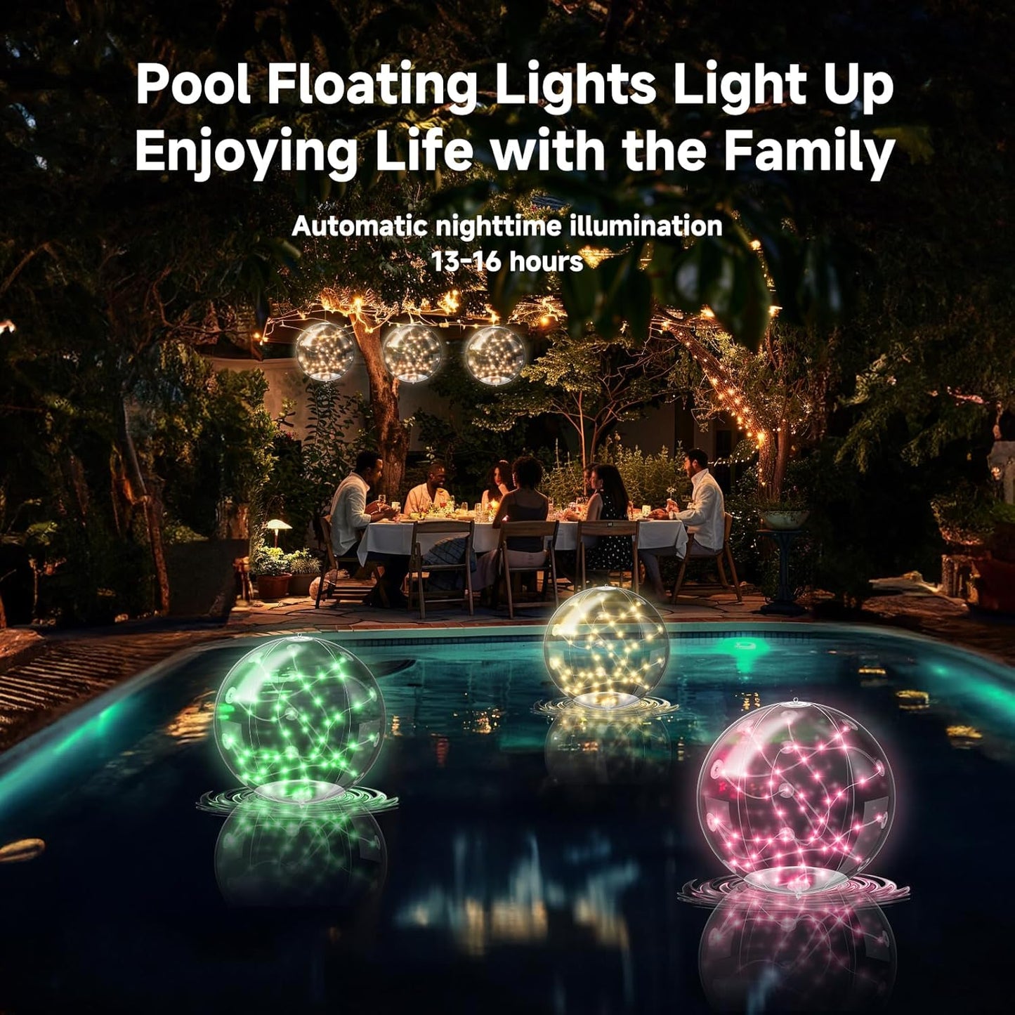 Solar Floating Pool Light — Waterproof and Color-Changing