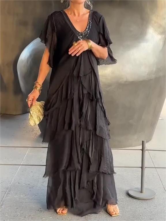 🔥Last Day Promotion🔥Elegant V-neck Maxi Dress(BUY 2 FREE SHIPPING) mysite