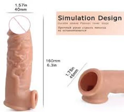 Men's Reusable Extra Dotted Silicone Sleeve – Stretchable Textured Personal Enhancement Sleeve