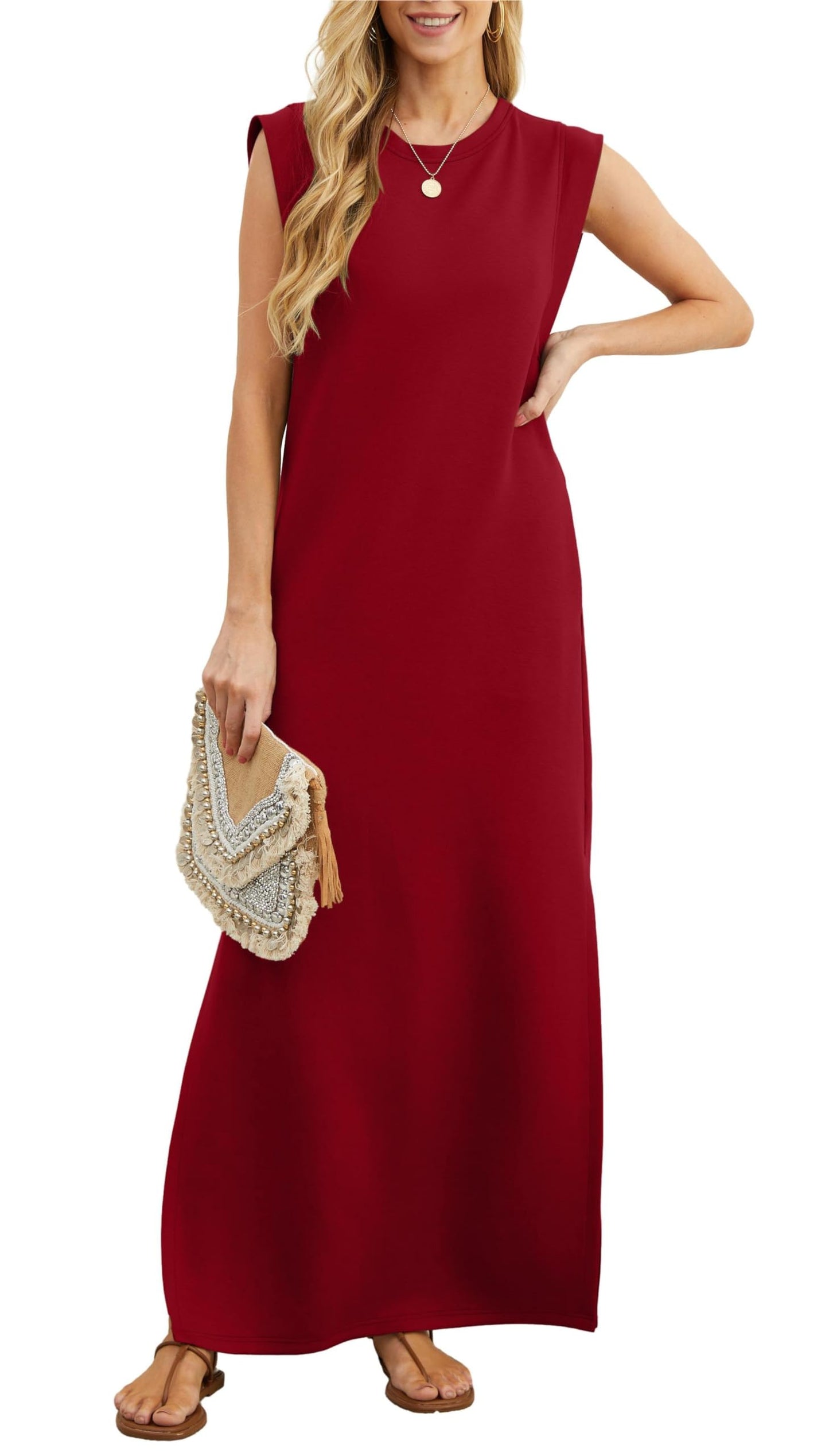 💕This week's sale 49% off💕 - women's casual loose split wrinkle free maxi dress