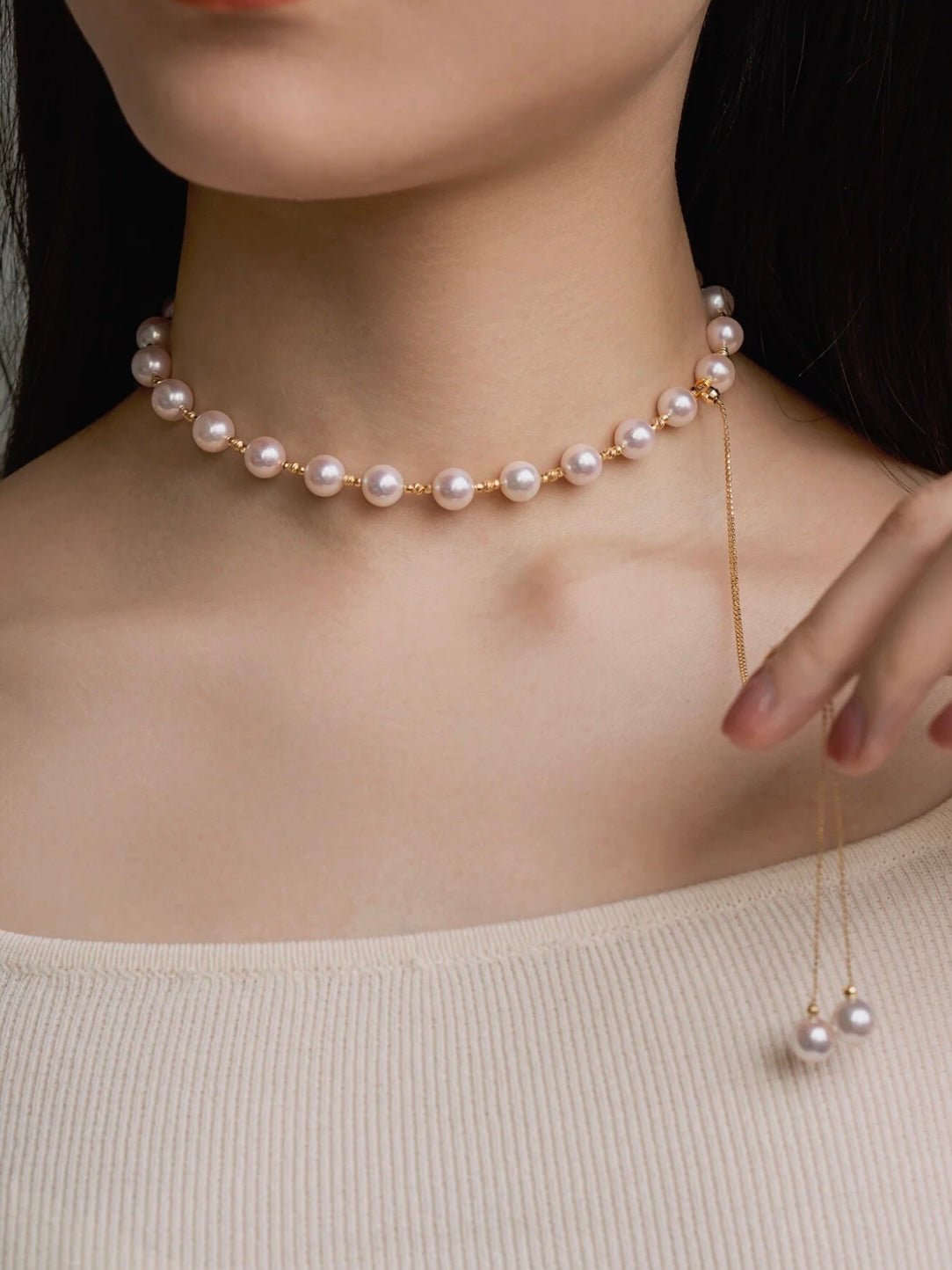 Thames Freshwater Pearl Necklace | 24k Gold Plated Copper