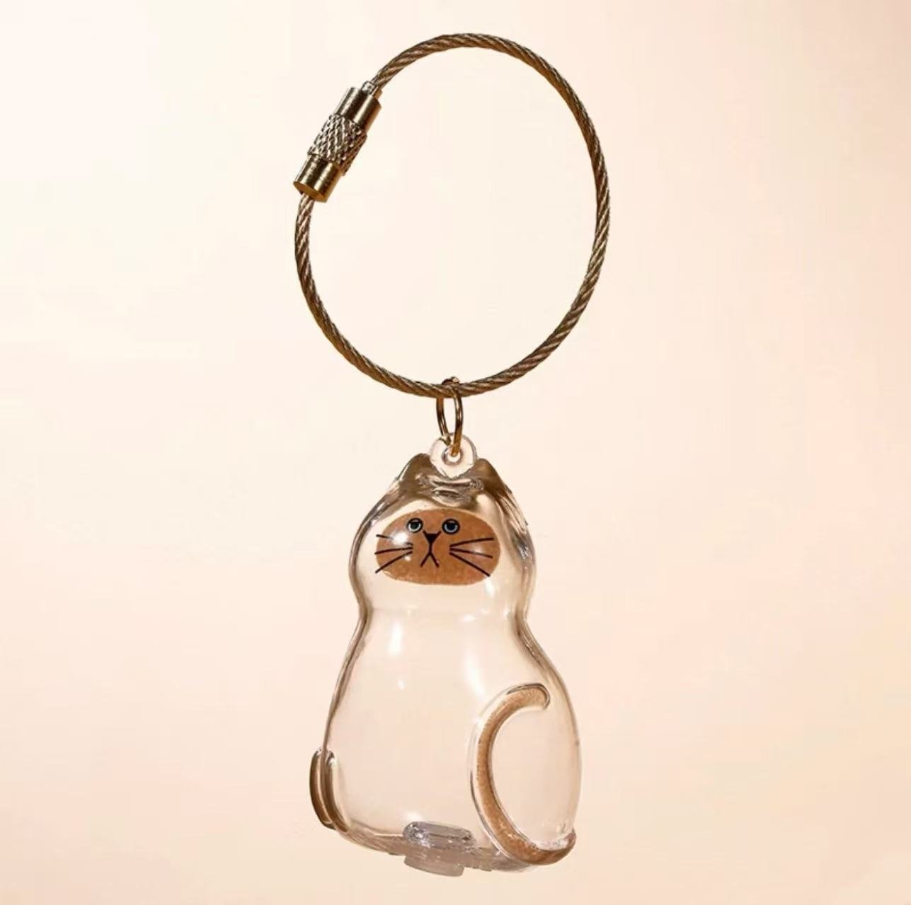 [Buy More Save More]10Pcs Cat Fur Collection Capsule, Cat Fur Memory Charm, Which Can Be Used as a Keychain