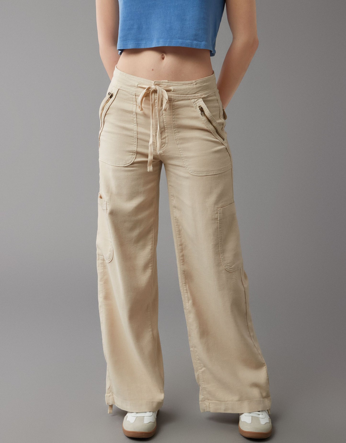 Linen-Blend Wide-Leg Cargo Pant(BUY 2 FREE SHIPPING)