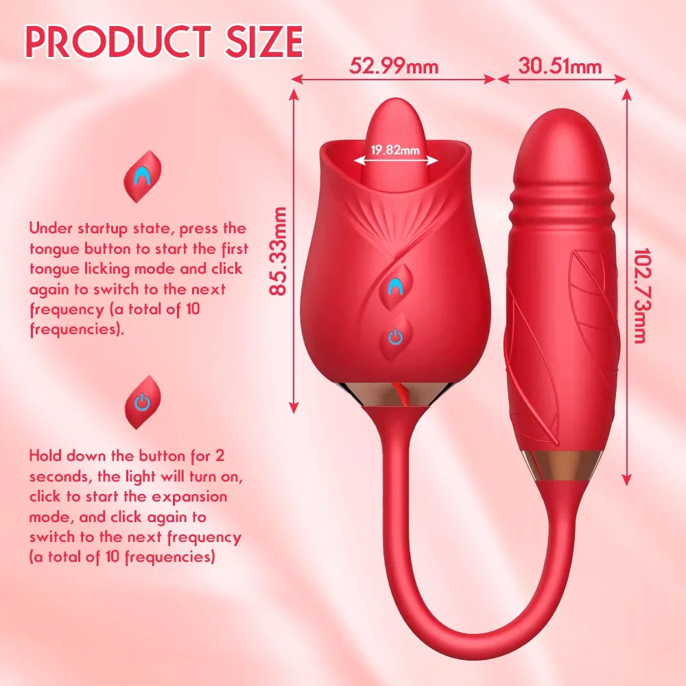 Rose-Inspired Premium Wellness Device with 10 Comfort Modes