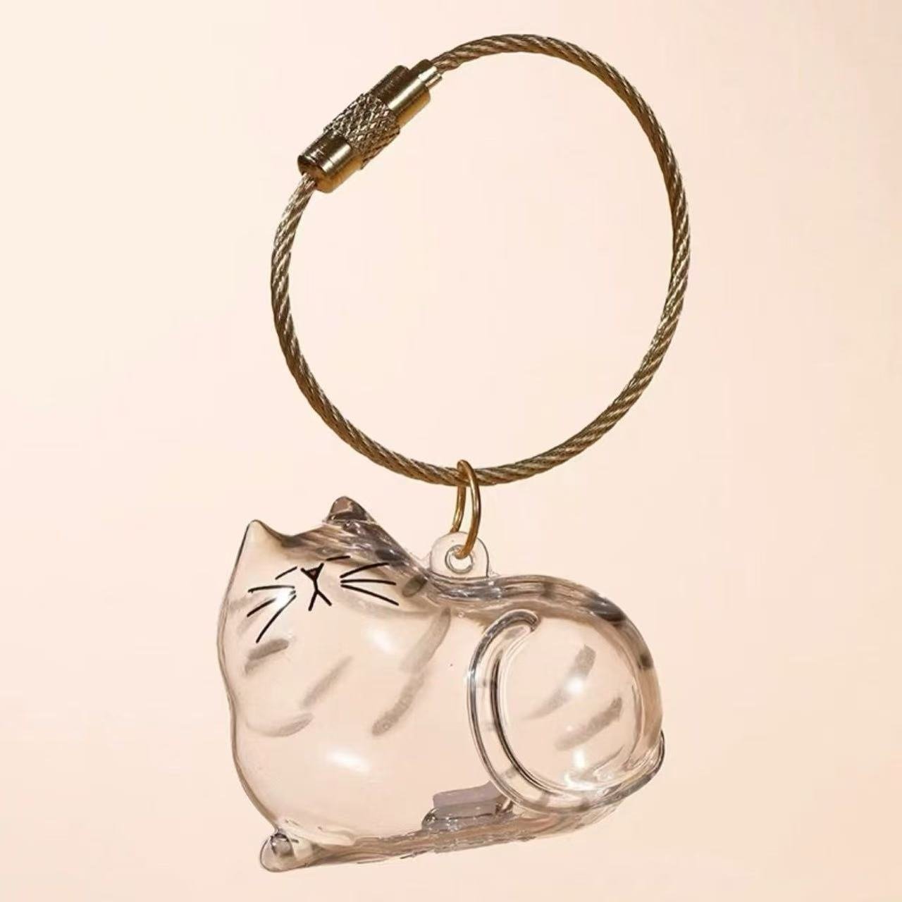 [Buy More Save More]10Pcs Cat Fur Collection Capsule, Cat Fur Memory Charm, Which Can Be Used as a Keychain