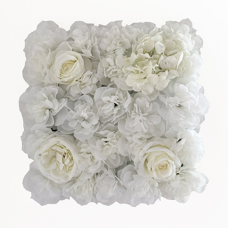 Hand-rolled fabric flower wall - perfect decoration for outdoor events