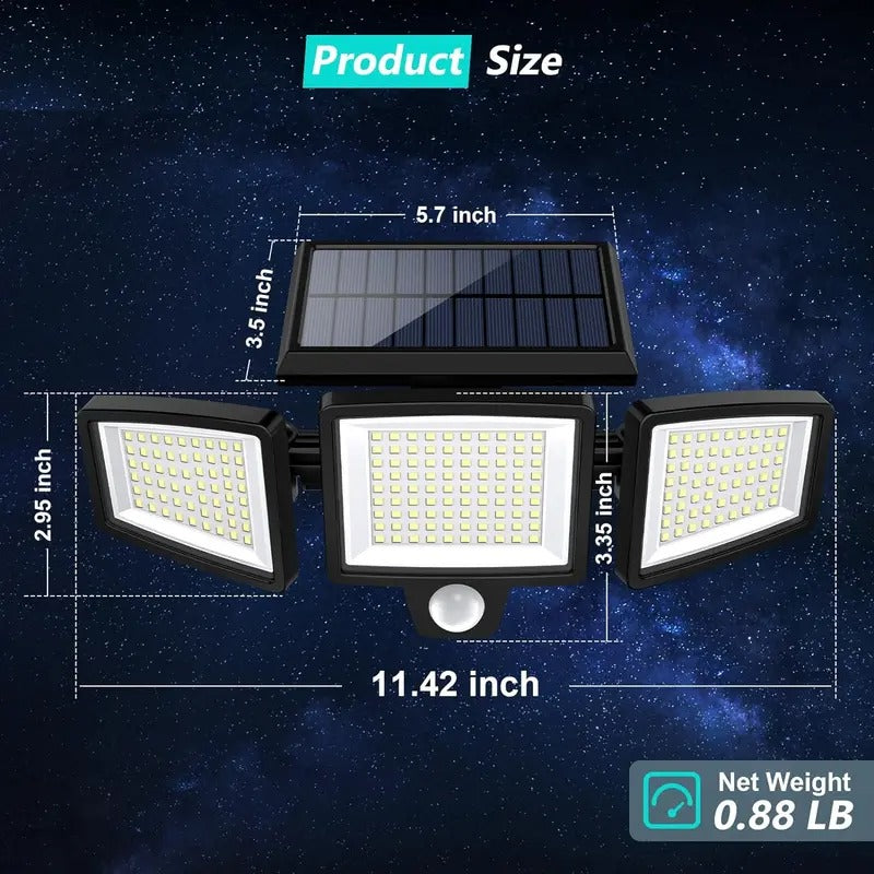Solar Outdoor Lights 2500LM 210LED