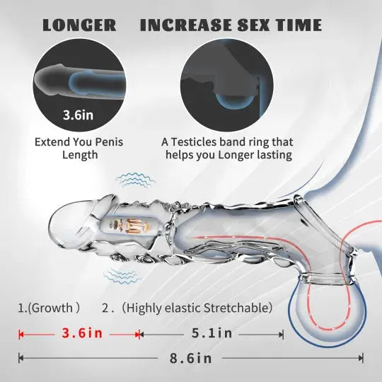 Reusable Penis Extension Vibrator – Makes You Longer, Harder & Unstoppable 😍