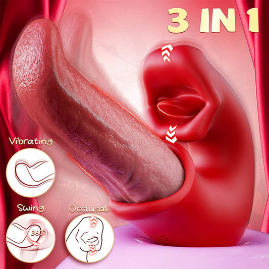 2026 Upgraded 3-in-1 Rose Toy – Automatic Thrusting G-Spot Vibrator & Air-Pulse Clit Sucker, Waterproof Liquid Silicone with Smart Heating🗽