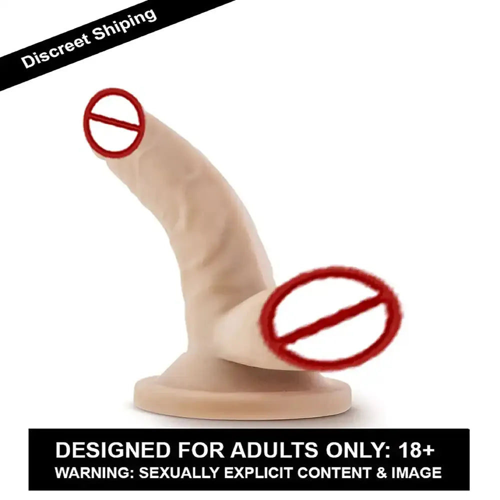 Men's Solid Silicone Massager with Suction Base – Flexible Wellness Accessory